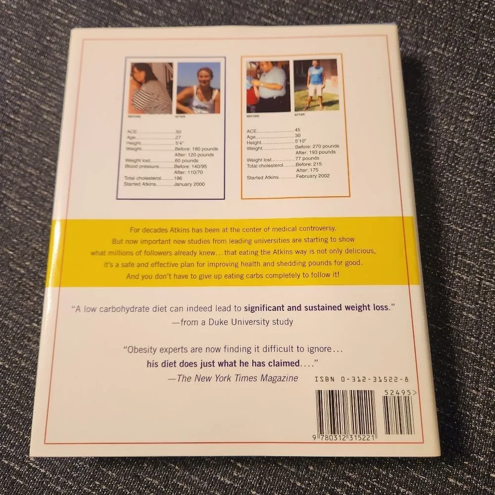 🔥 Atkins for Life Hardcover Menu Plans Cookbook Weight Loss Guide